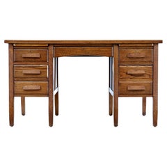 Vintage English Mid-20th Century Oak Desk