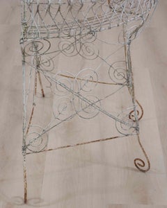 English Mid-20th Century Semi-Circular Wirework Plant Stand