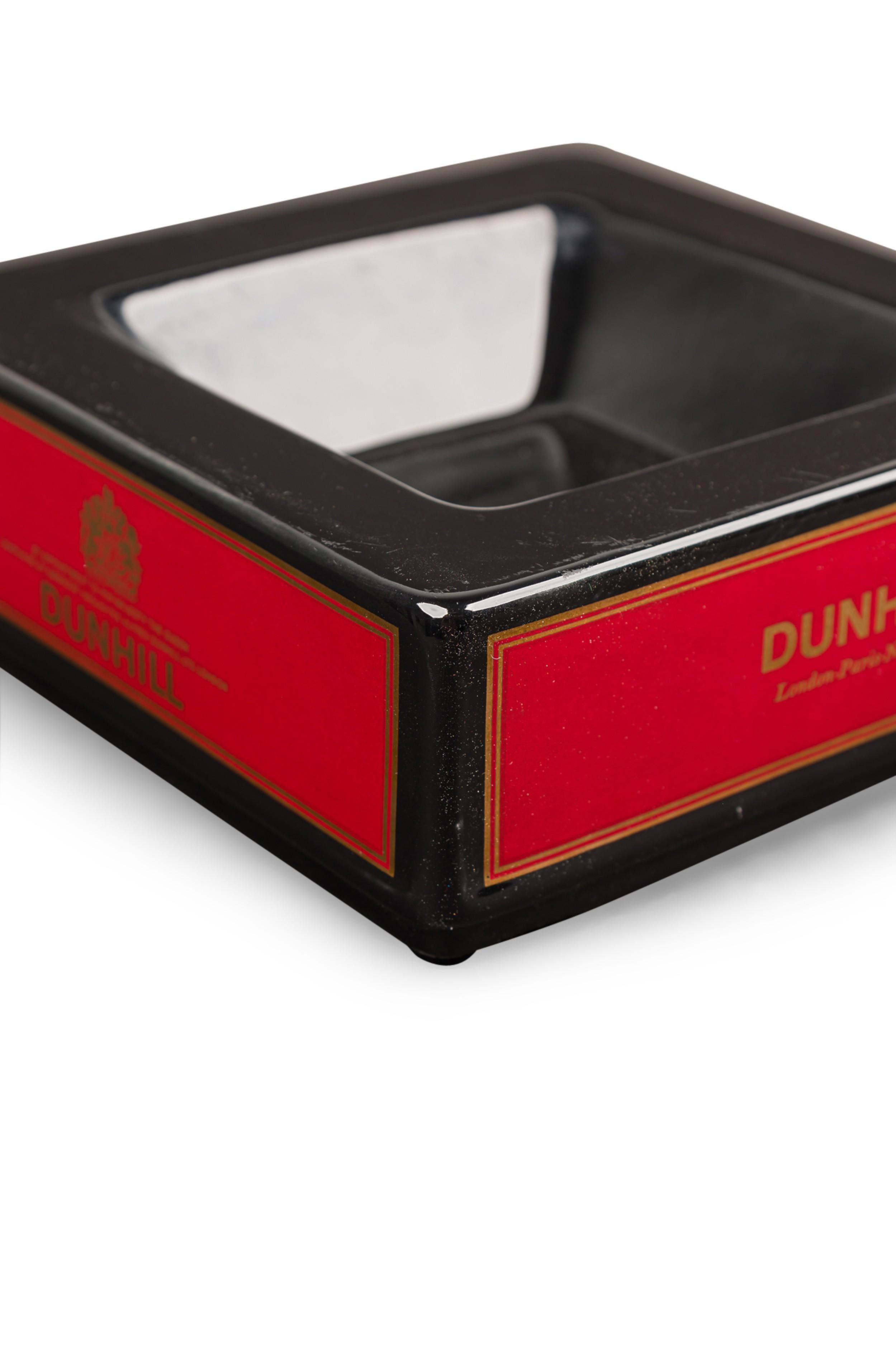 Englischer schwarzer Dunhill-Aschenbecher aus der Jahrhundertmitte im Angebot 4