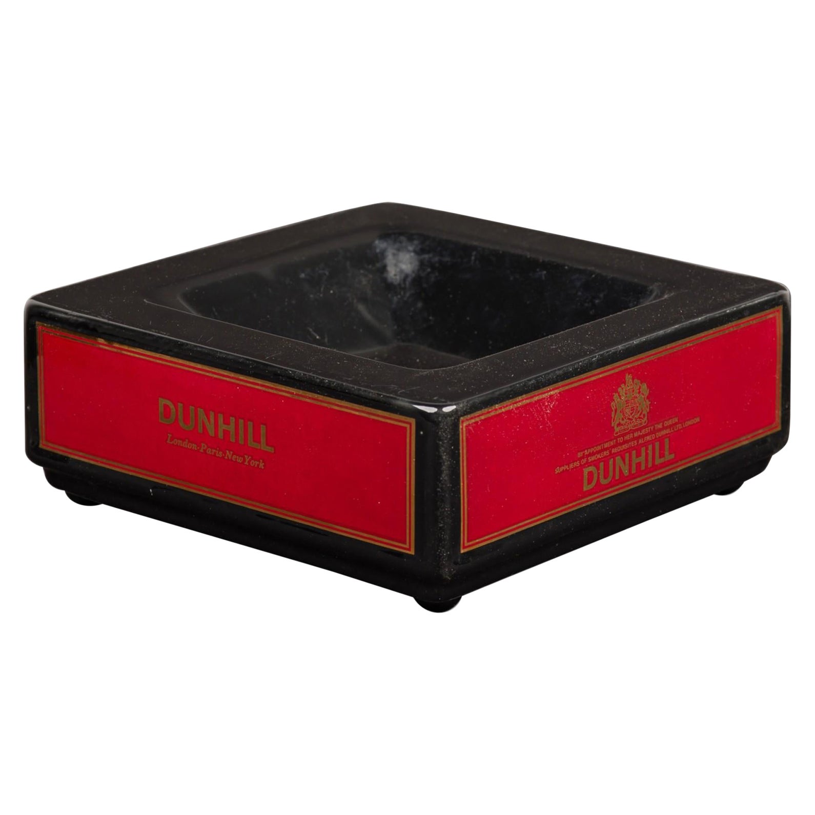 English Mid-Century Black Dunhill Ashtray