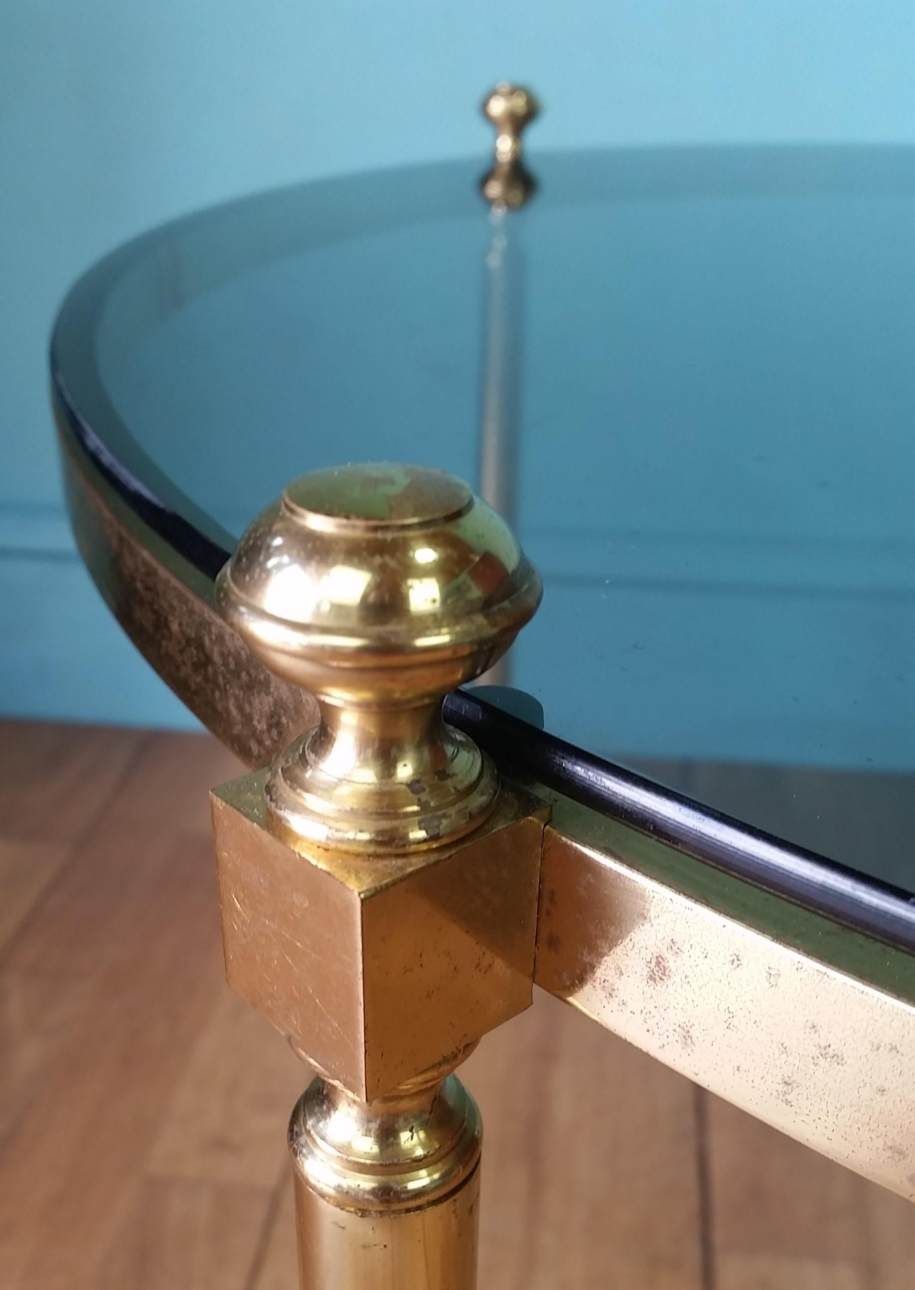 English mid century brass coffee table In Good Condition For Sale In Lingfield, GB