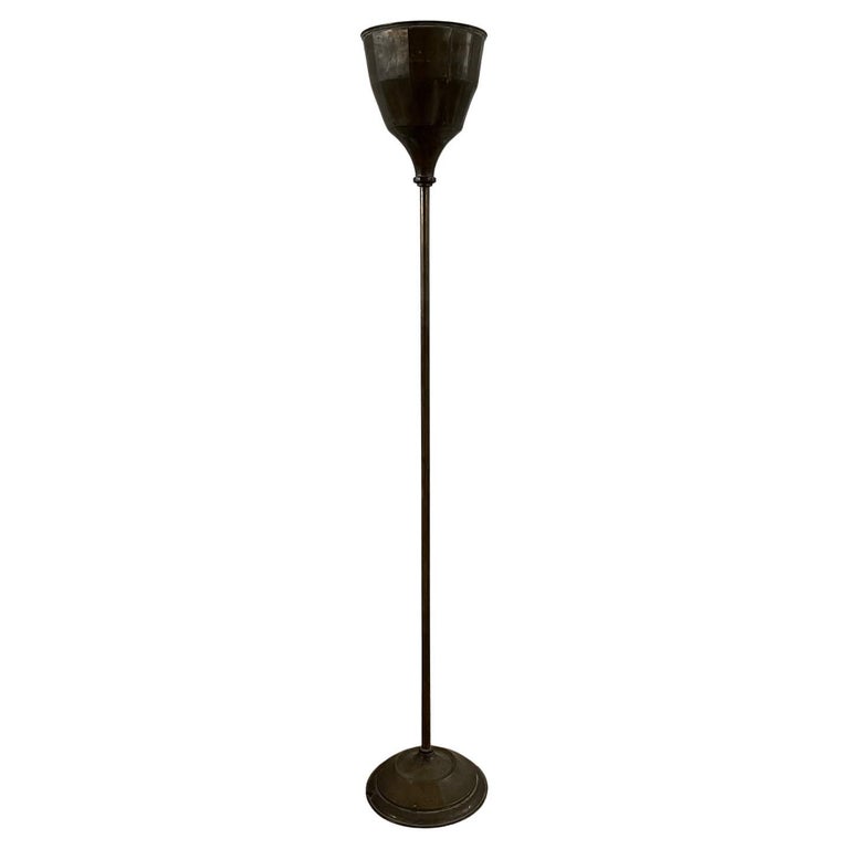 English MidCentury Brass Floor Lamp Uplighter at 1stDibs