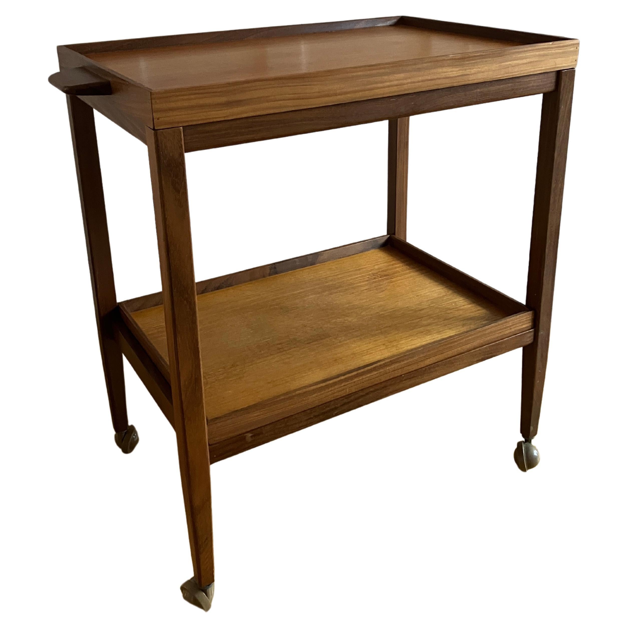 English Mid-Century Drinks Trolley in Teak For Sale