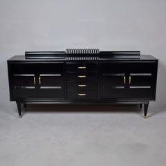 English Mid Century Ebonised Sideboard