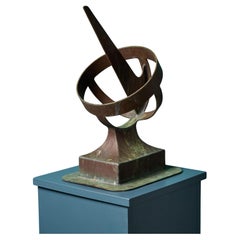 Reloj de sol de bronce inglés de mediados de siglo