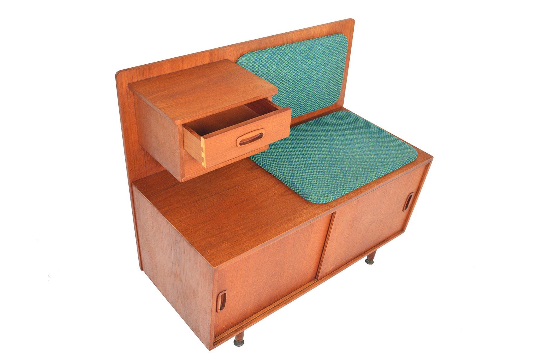 mid century telephone bench