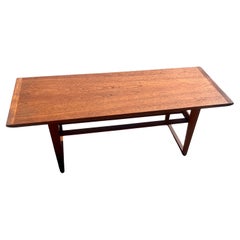 English Mid Century Modern Teak Coffee Table with Shelf by Pye Franklin