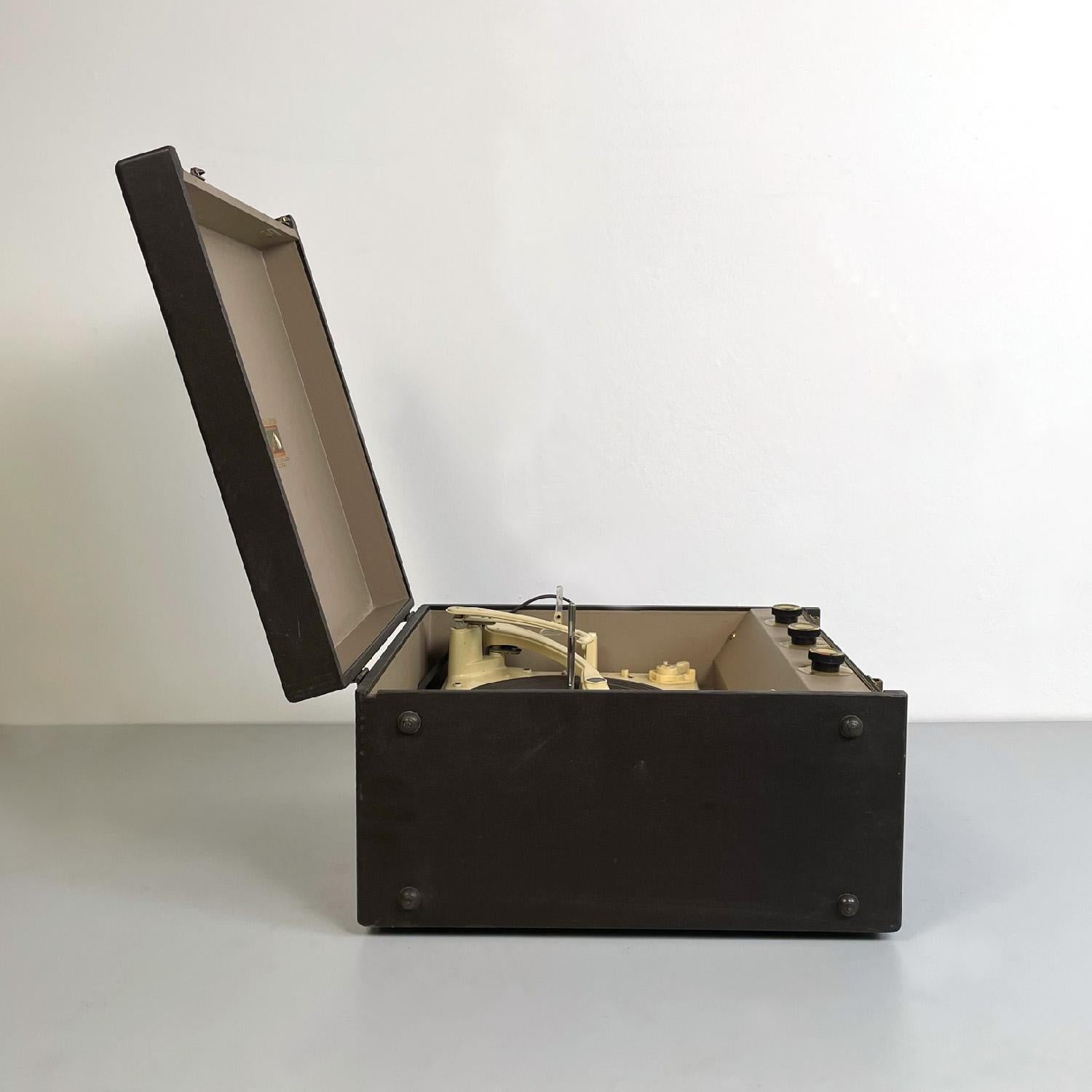 Caja inglesa para tocadiscos de vinilo moderno de mediados de siglo, por His Masters Voice, años 50 en Bueno estado para la venta en MIlano, IT