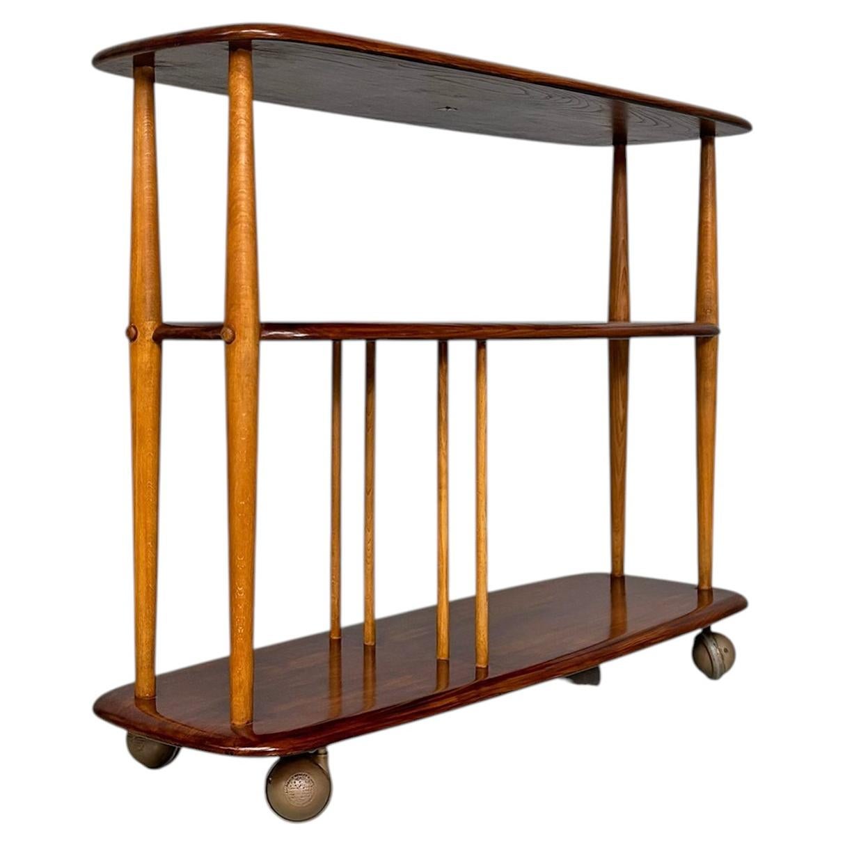English mid-century modern wooden cart by Lucian Ercolani for Ercol, 1960s