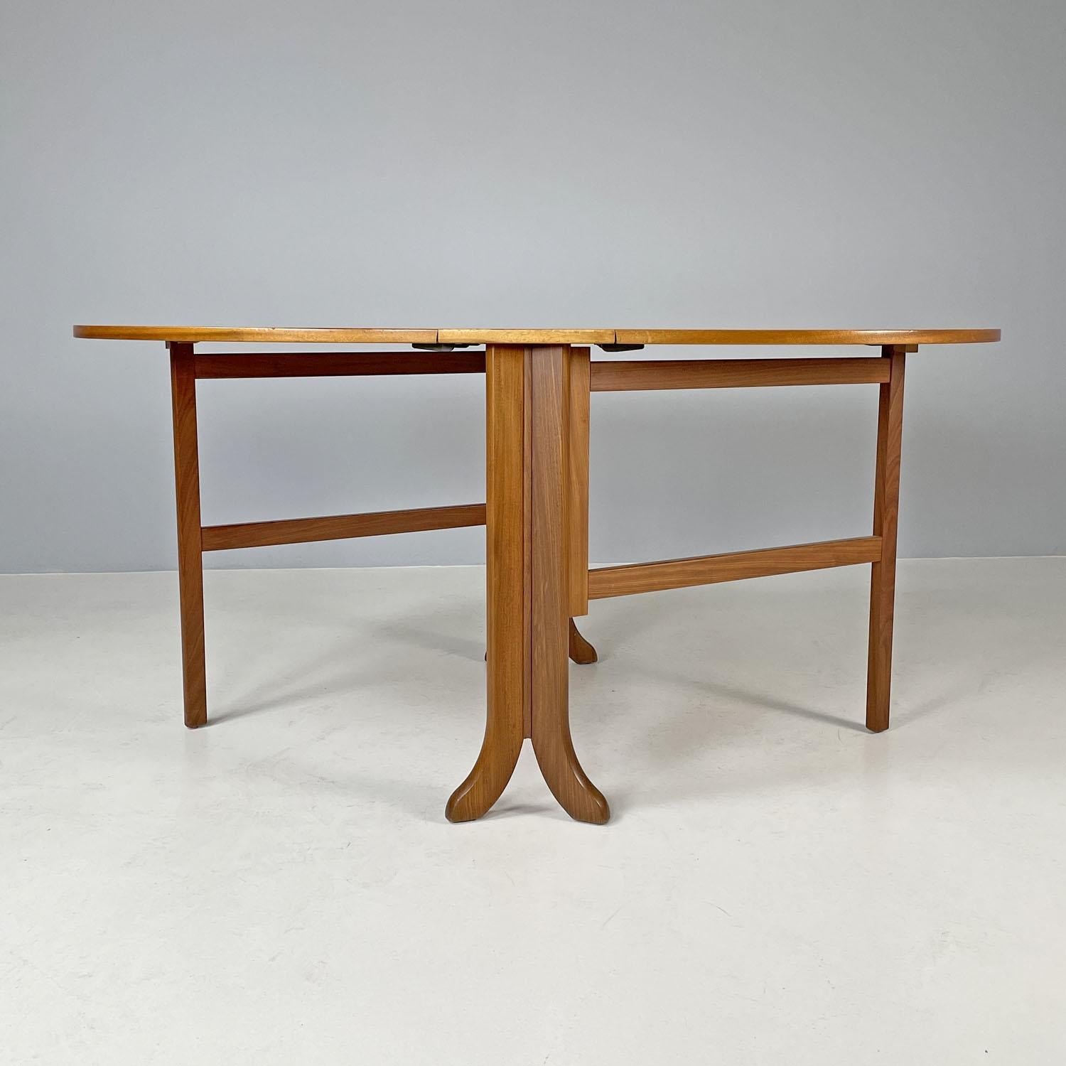 Mid-Century Modern English mid-century modern wooden dining table with flap doors, 1960s For Sale
