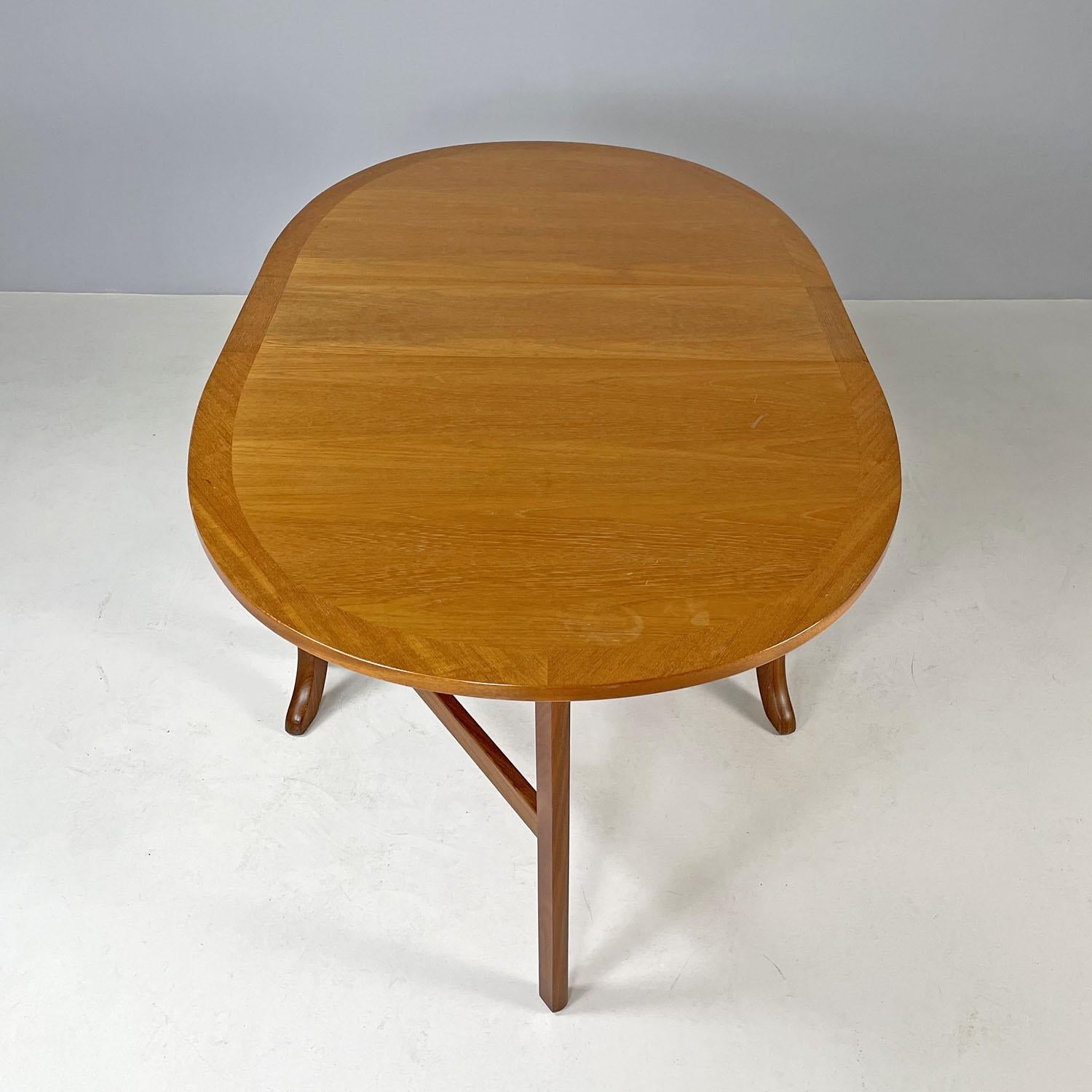 Mid-20th Century English mid-century modern wooden dining table with flap doors, 1960s For Sale