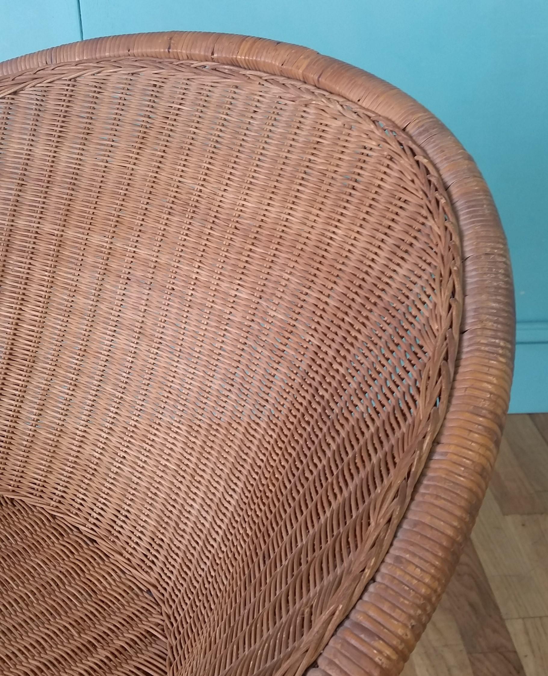 English Mid-Century Rattan Chair For Sale 2