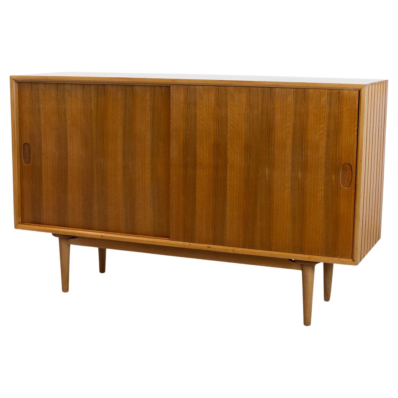 English Mid-Century Walnut Sideboard by Heals, 1960s For Sale