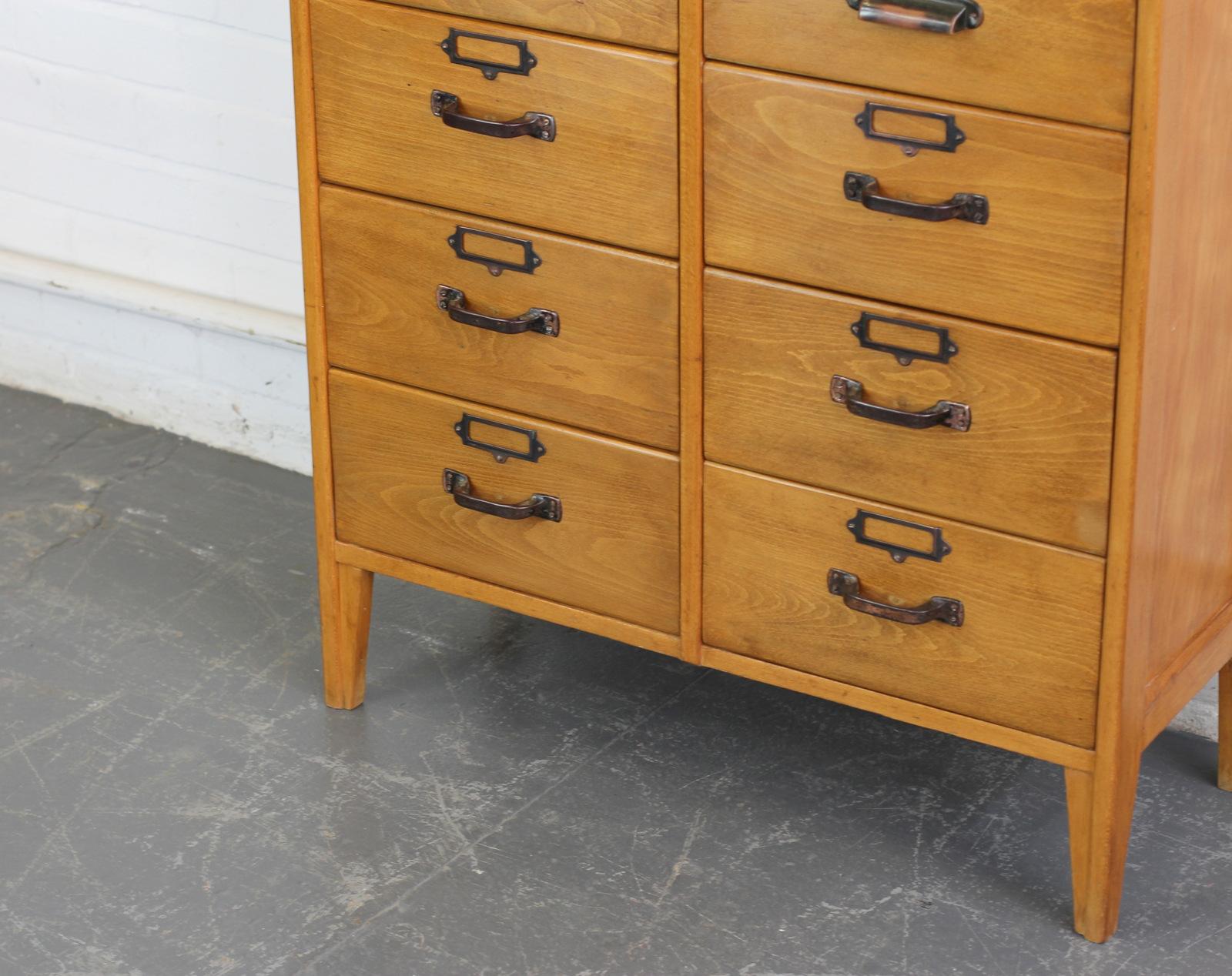 Mid-20th Century English Midcentury Beech School Drawers, circa 1950s