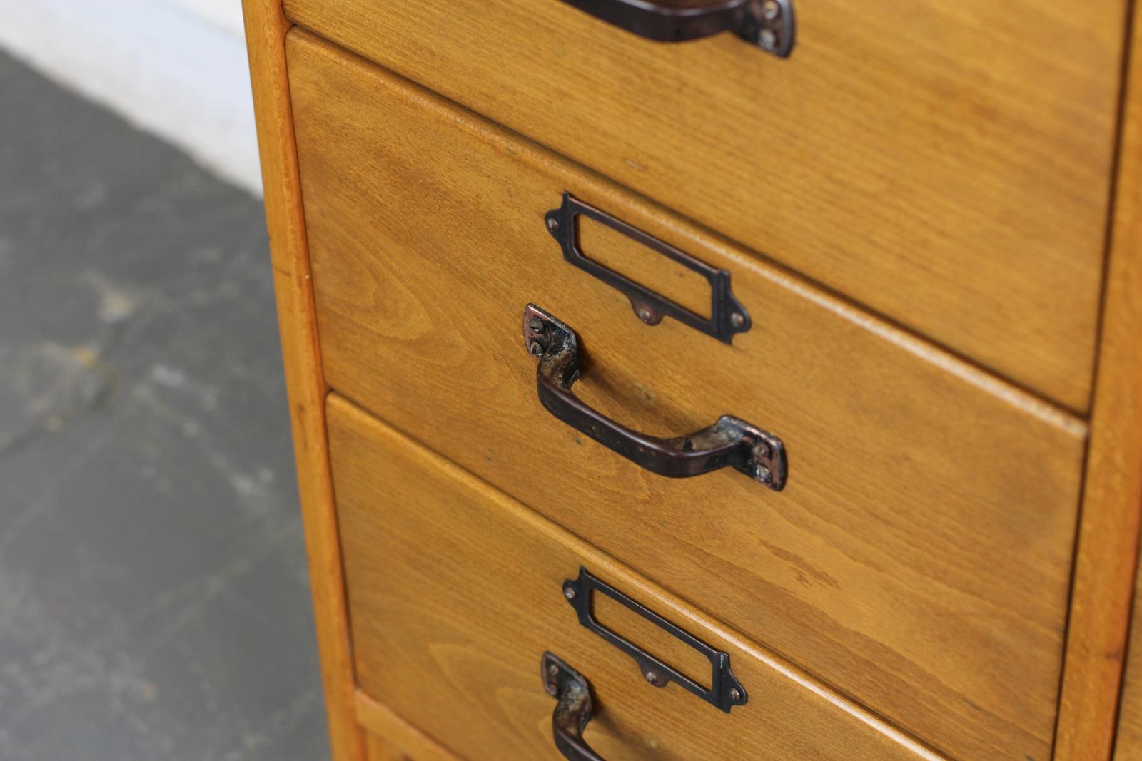 English Midcentury Beech School Drawers, circa 1950s 2