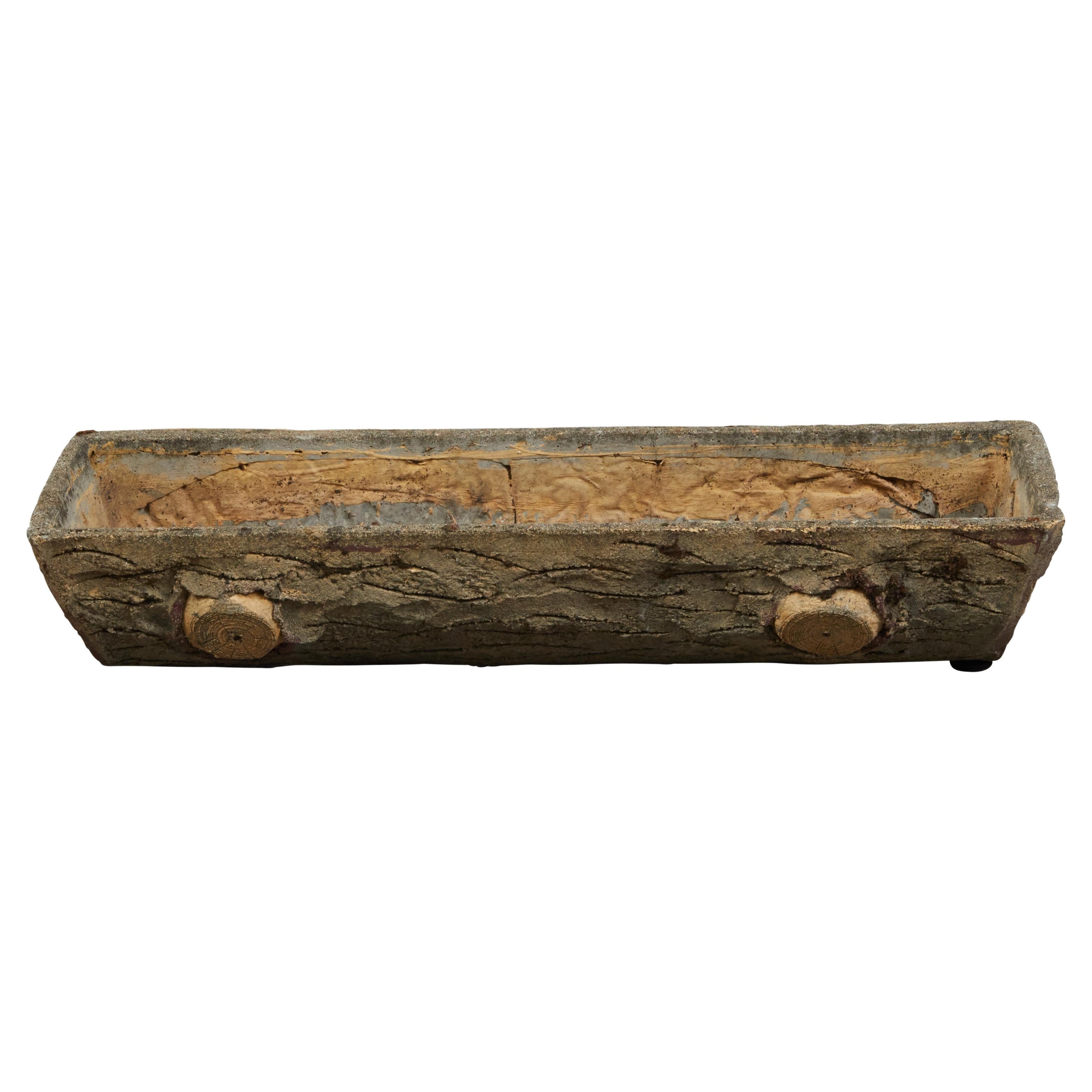 Faux Bois Tree Trunk Planter For Sale at 1stDibs