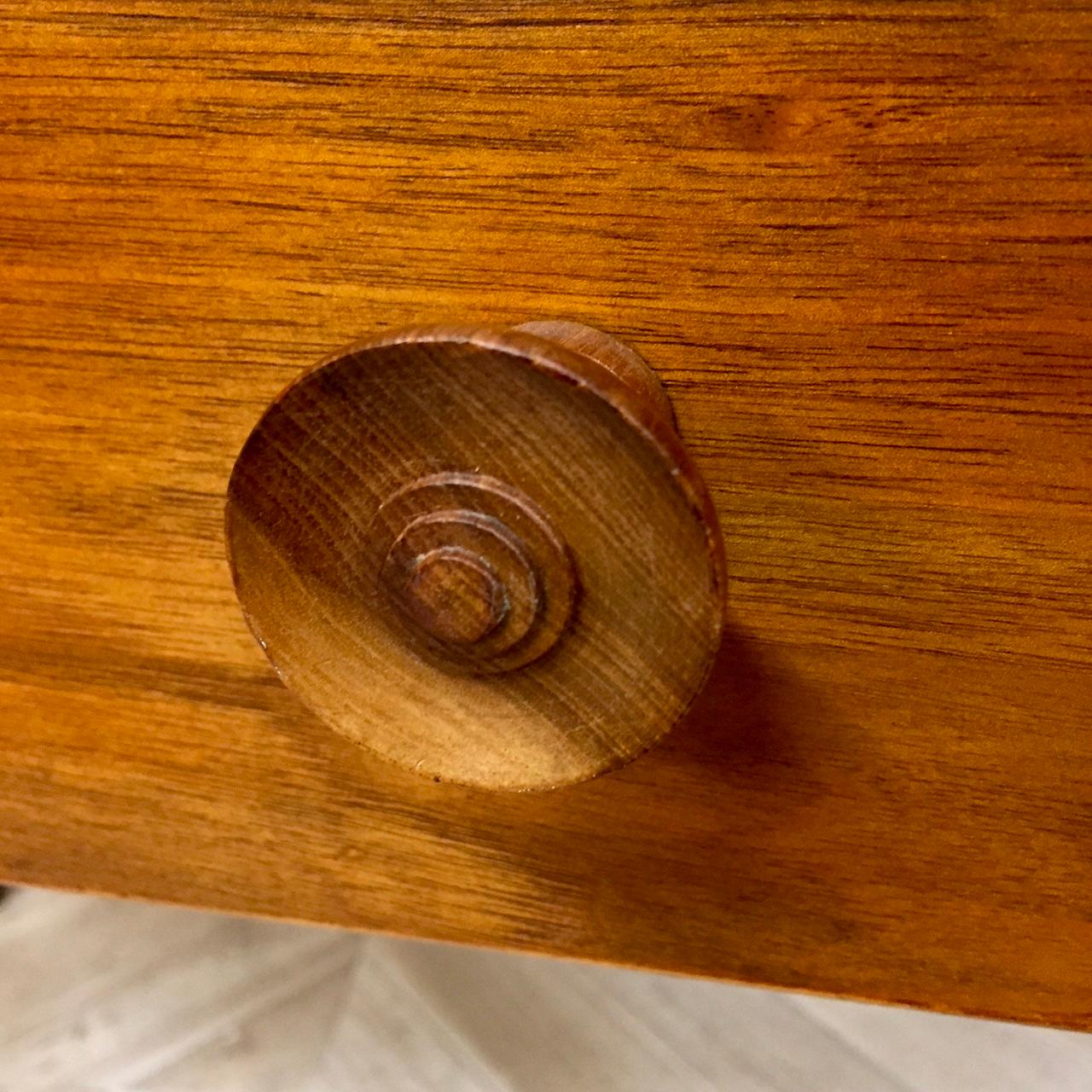 English Midcentury Utility Walnut and Teak Bureau, circa 1945 2