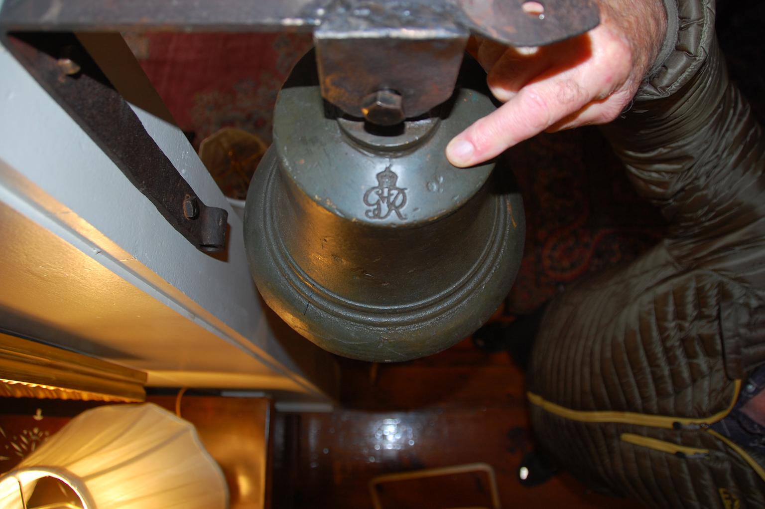 Cast English Military Hanging Bell with George VI Cypher