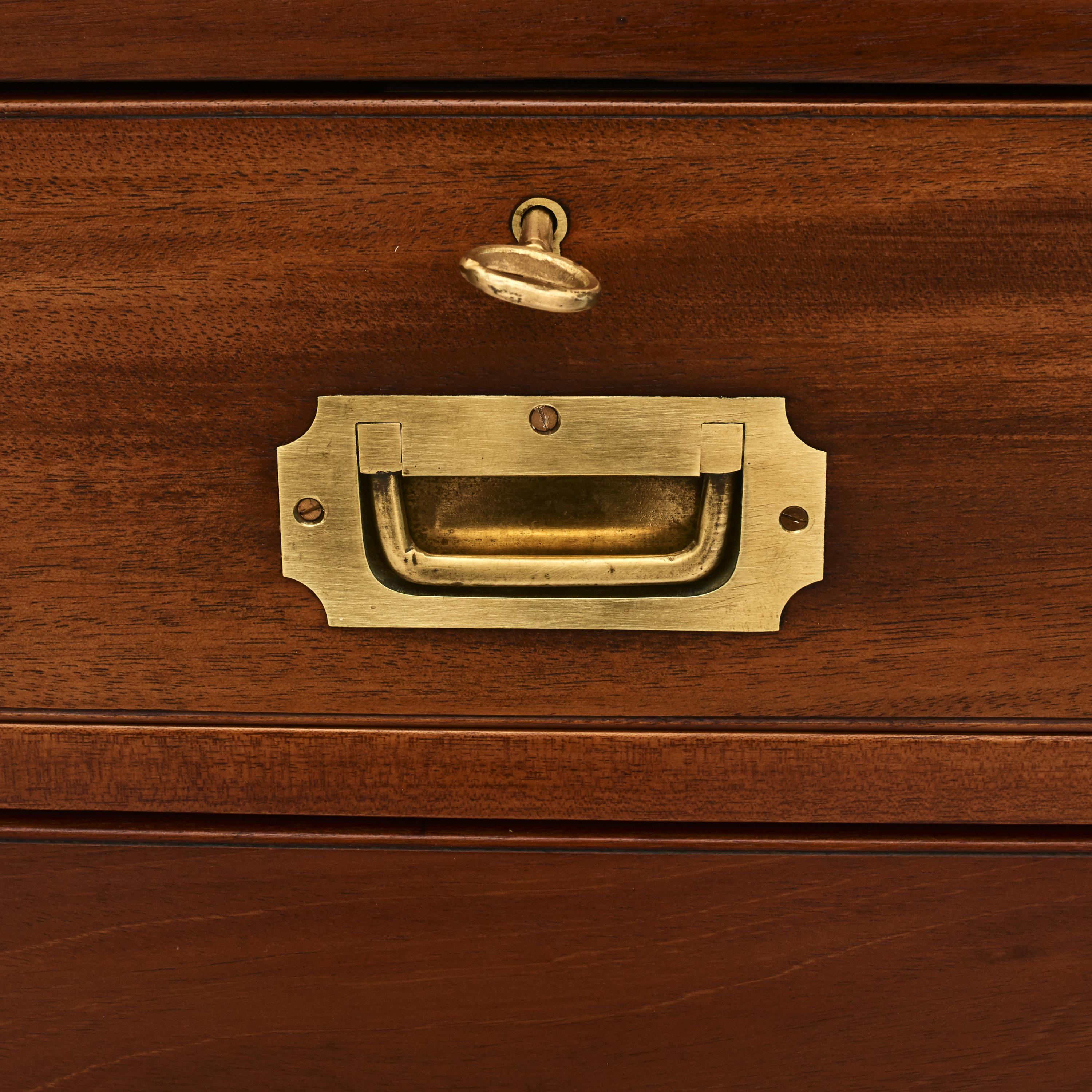 19th Century English Military Officer's Campaign Chest in Teak