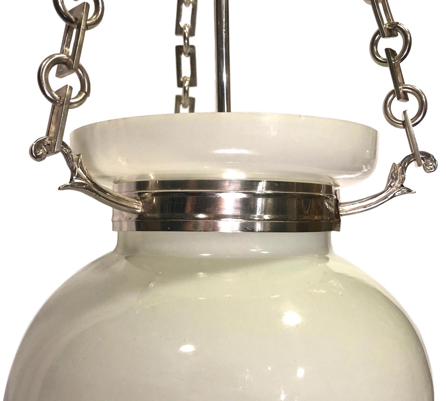 English Milk Glass Lantern 1