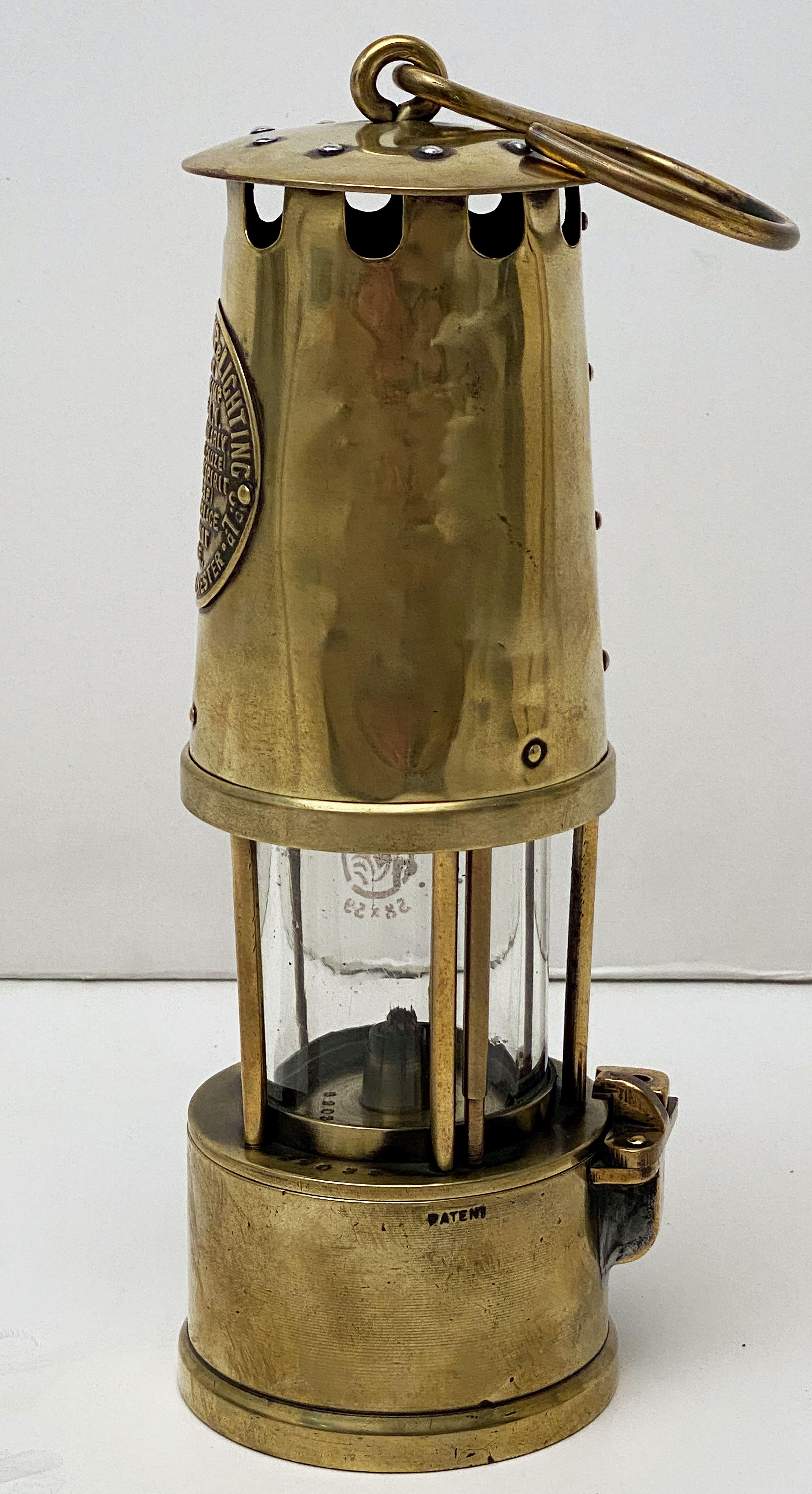 English Miner's Safety Lantern of Brass 5