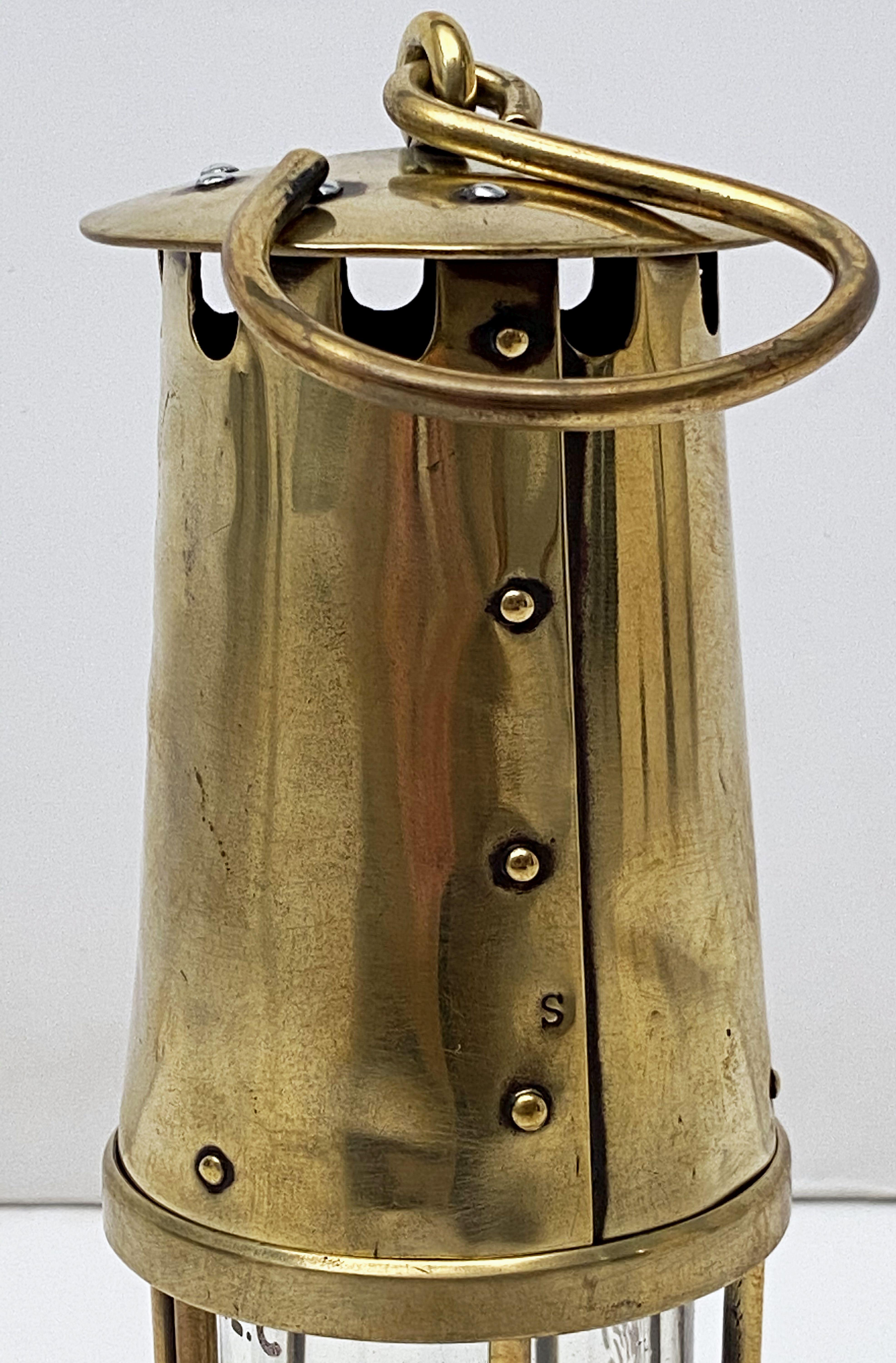 English Miner's Safety Lantern of Brass 7