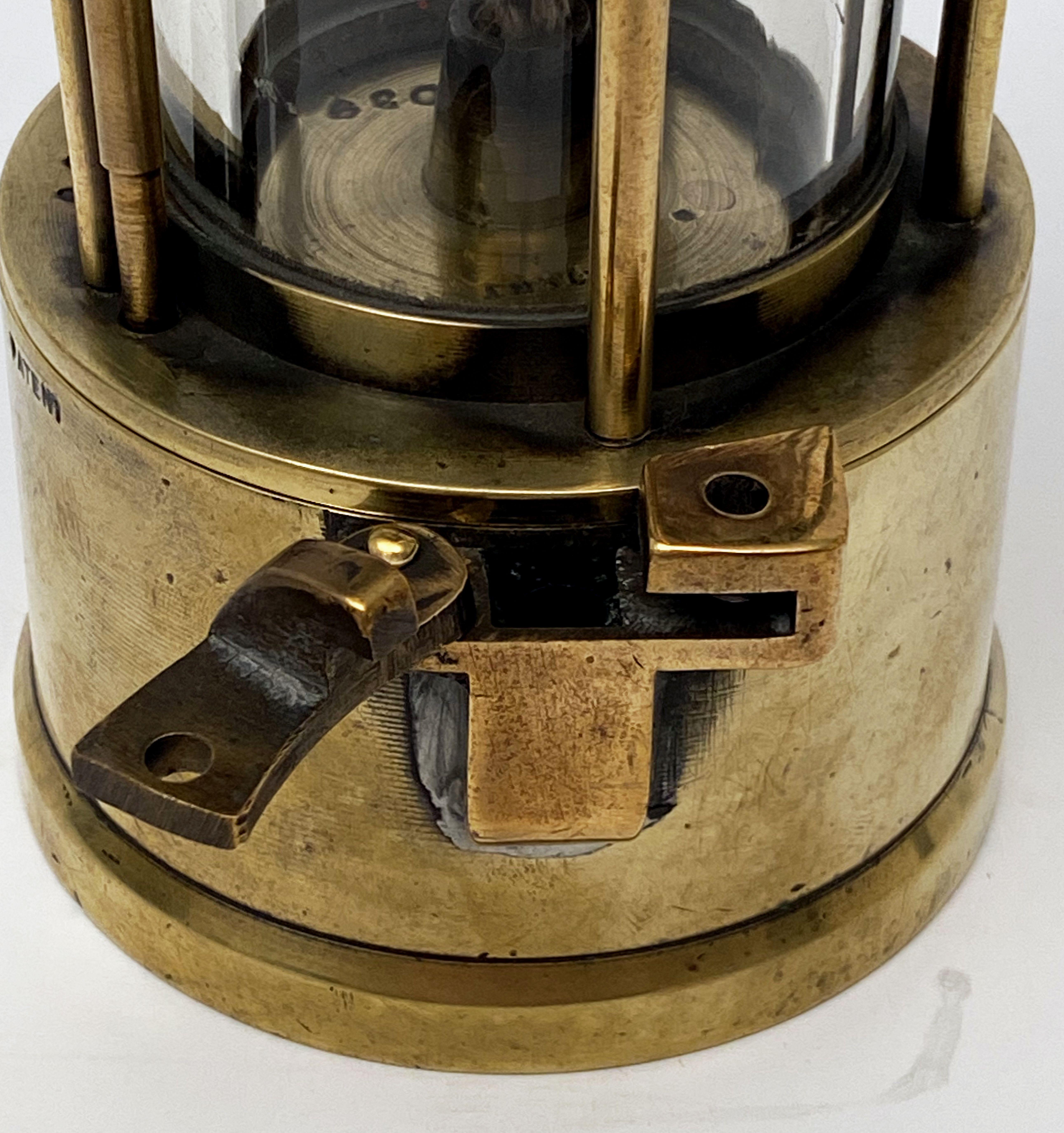 English Miner's Safety Lantern of Brass 9