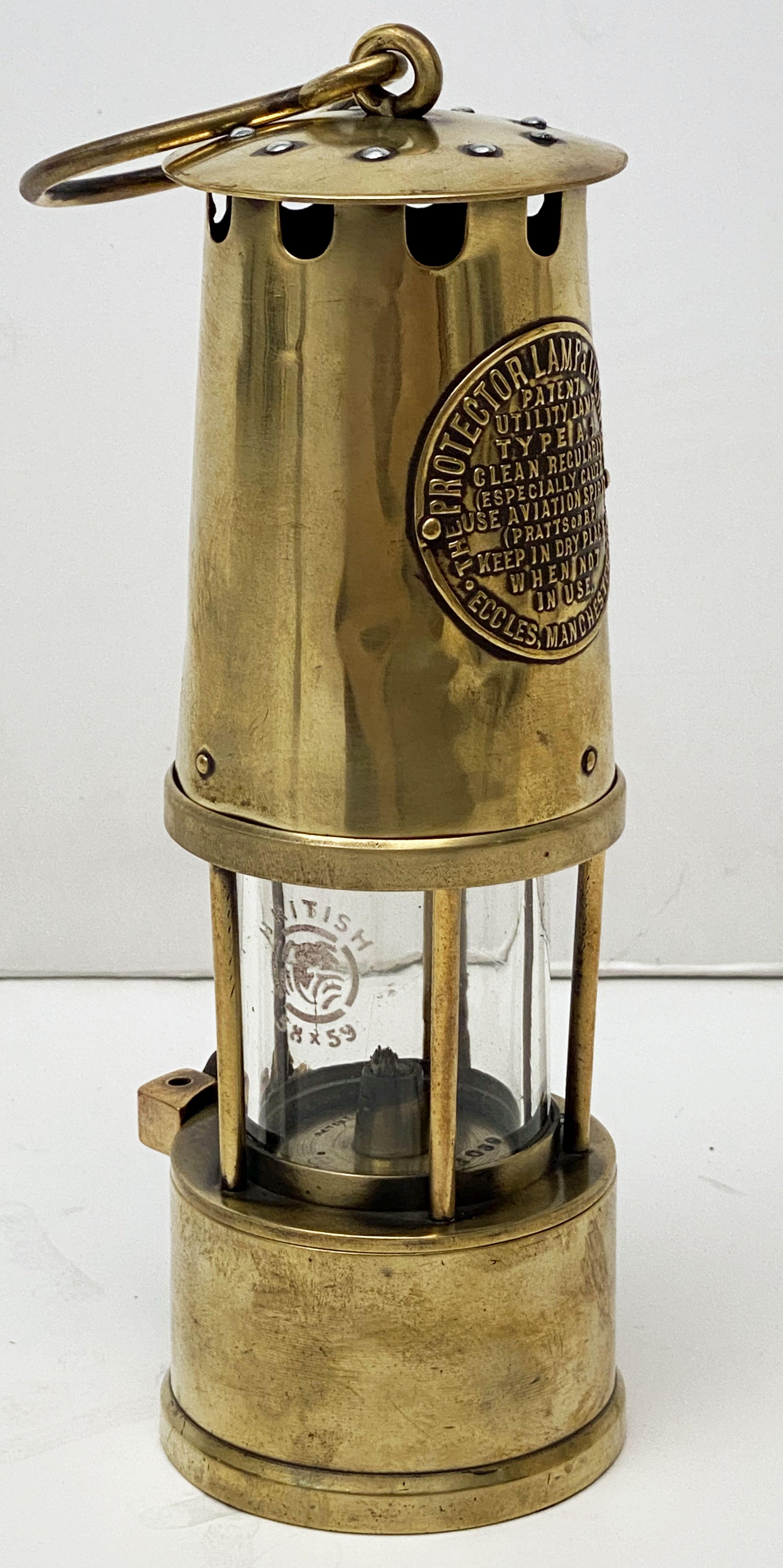 English Miner's Safety Lantern of Brass 10