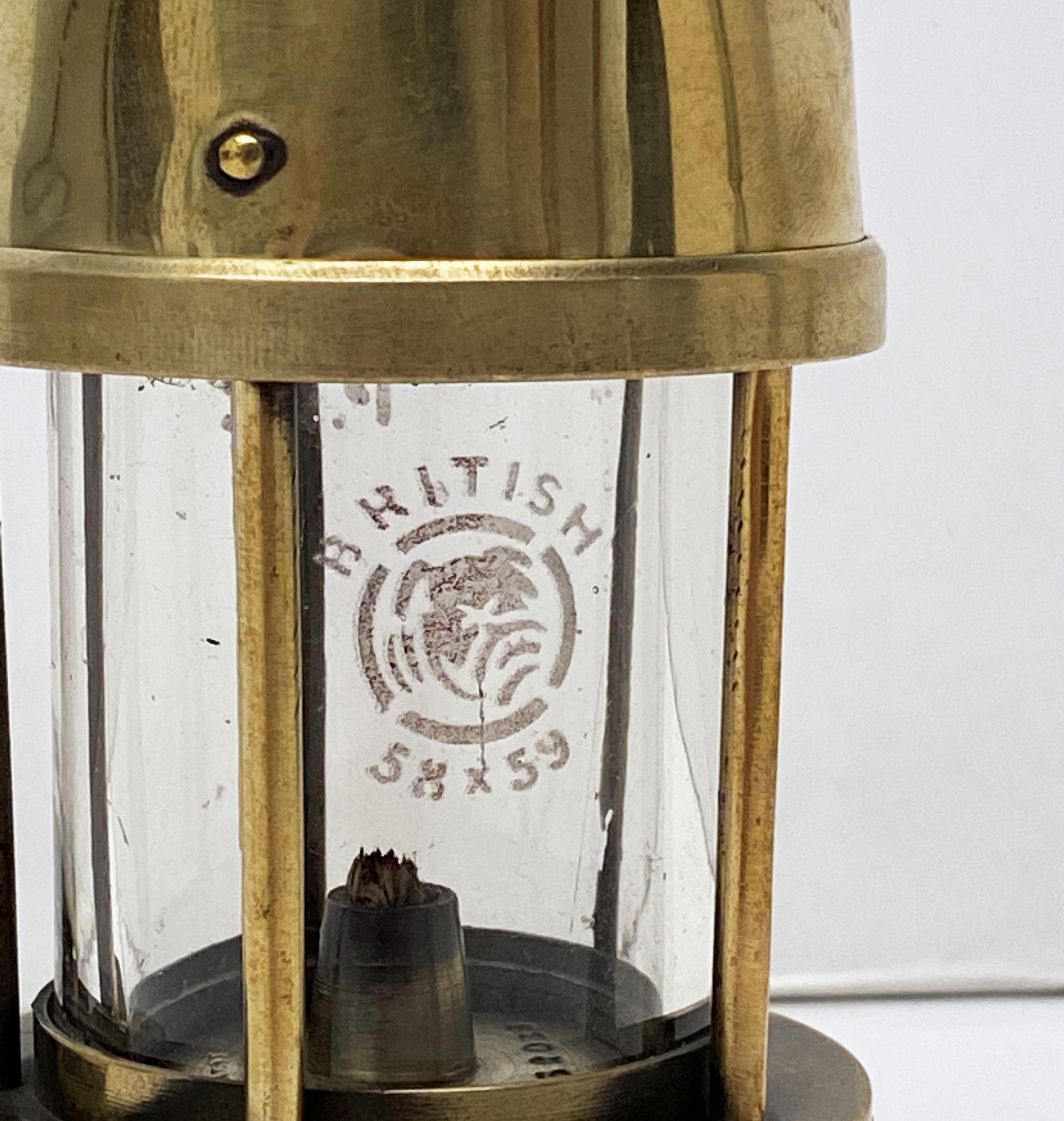 English Miner's Safety Lantern of Brass 11