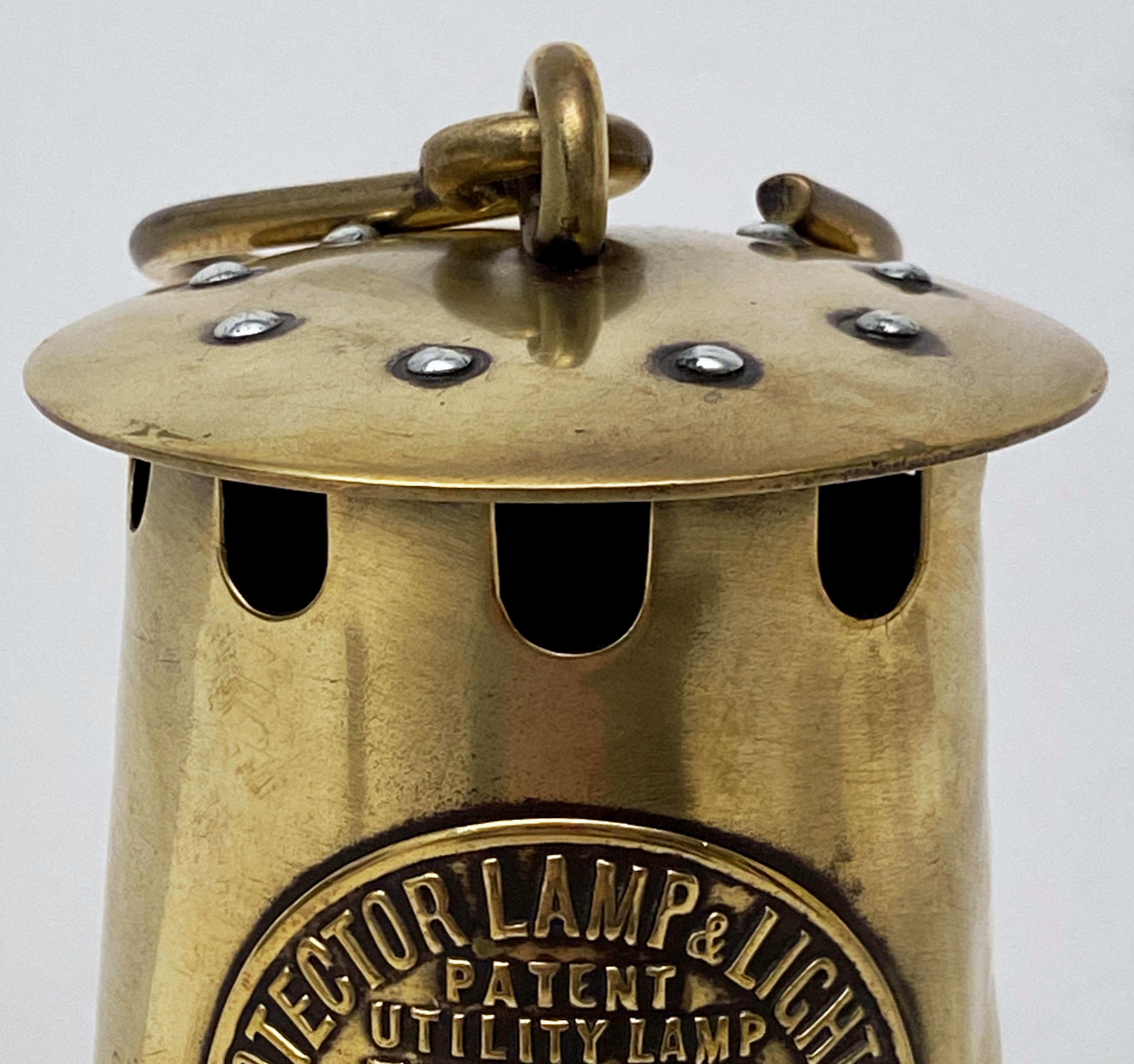 English Miner's Safety Lantern of Brass 1