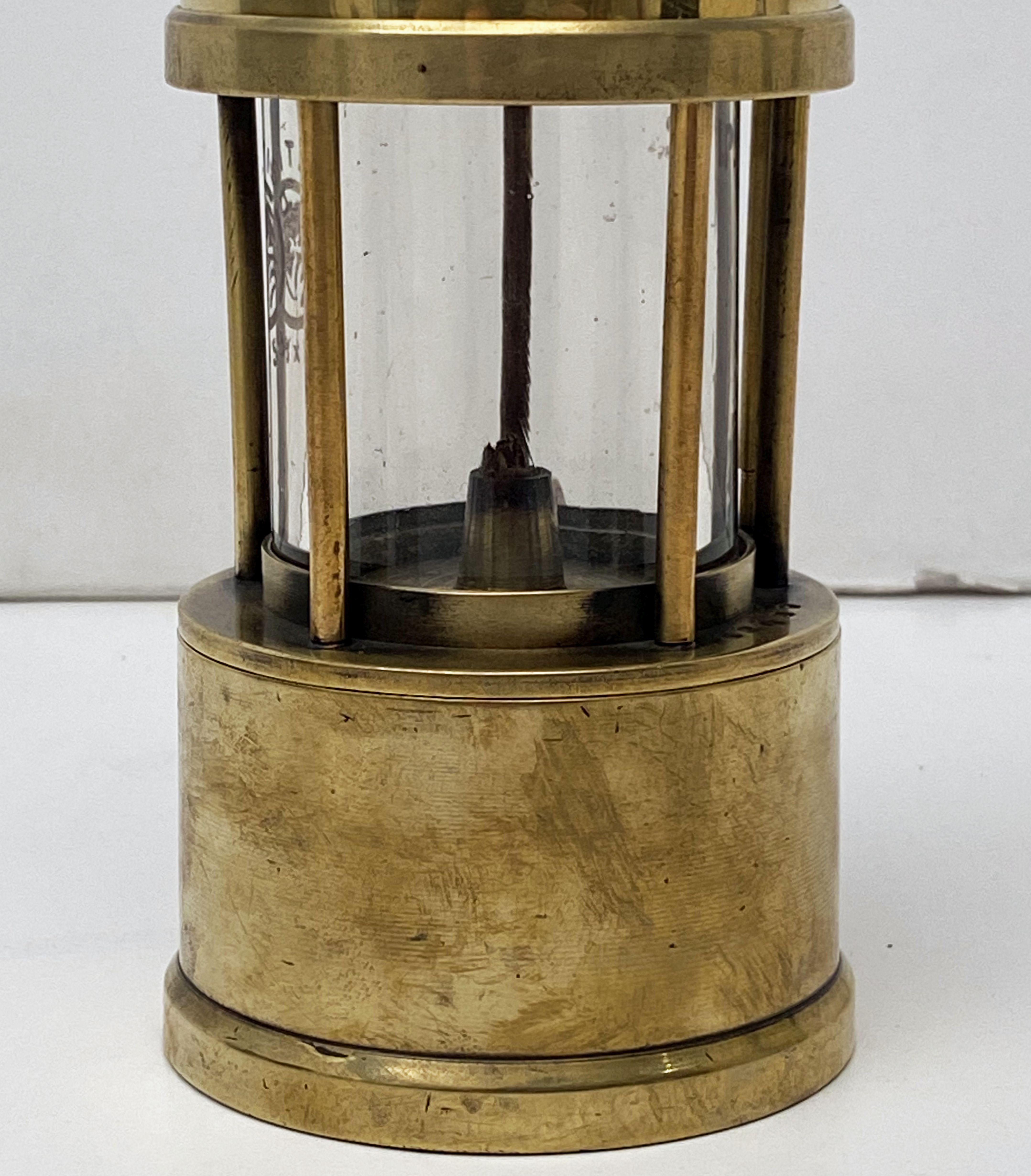 English Miner's Safety Lantern of Brass 3