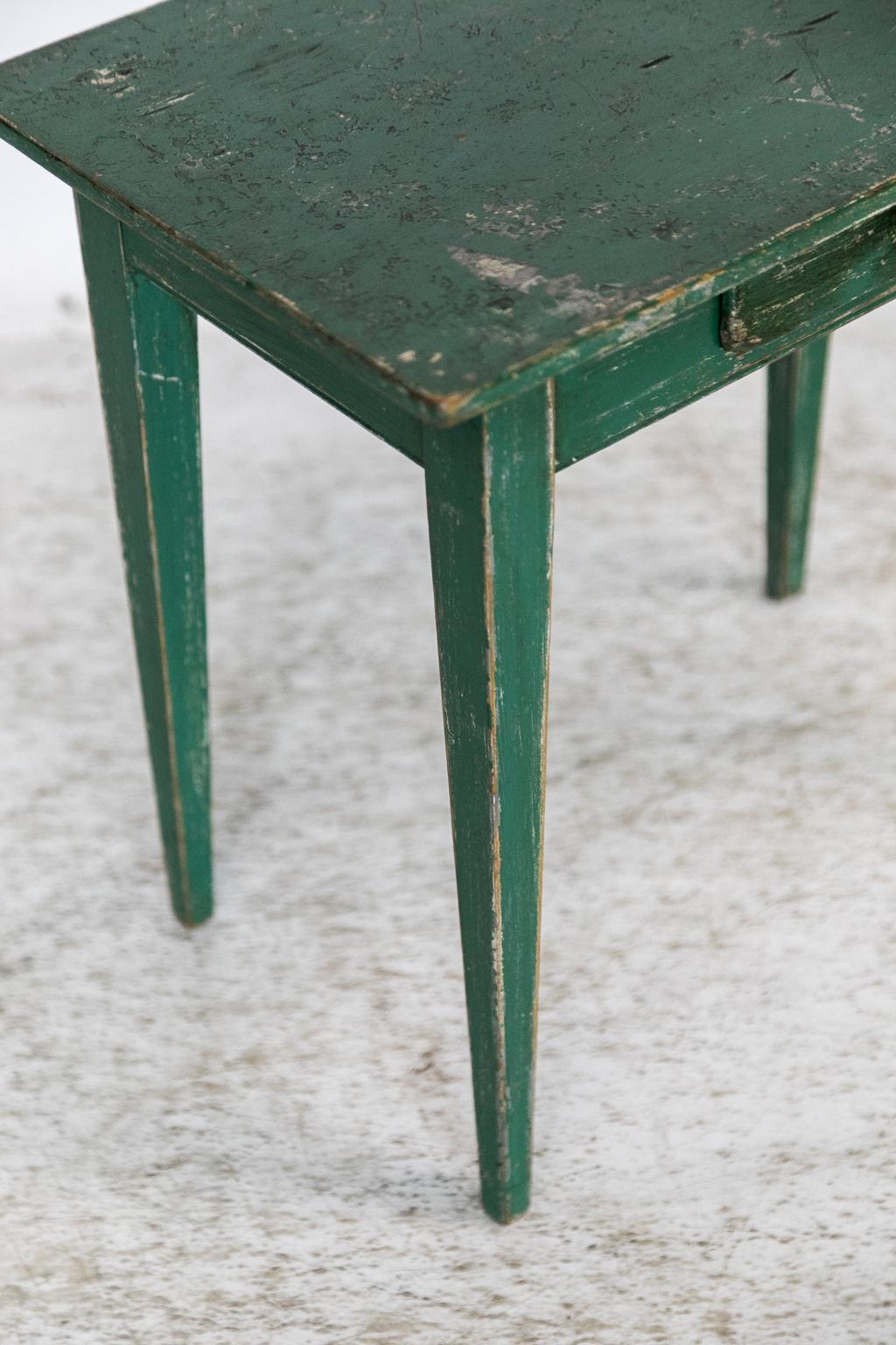 Brass English Miniature Painted Side Table