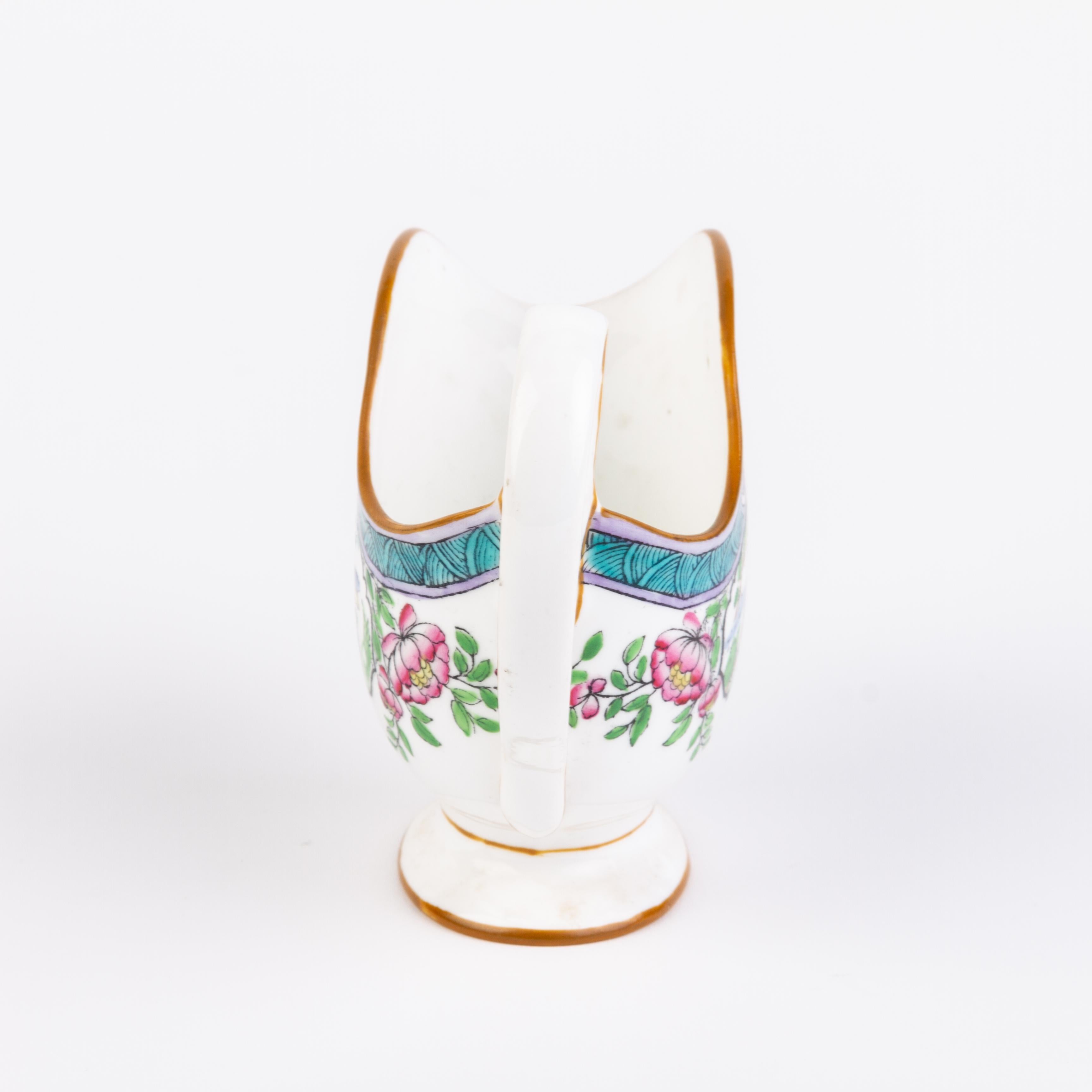 19th Century English Minton Fine Porcelain Exotic Bird Cream Jug Pitcher  For Sale