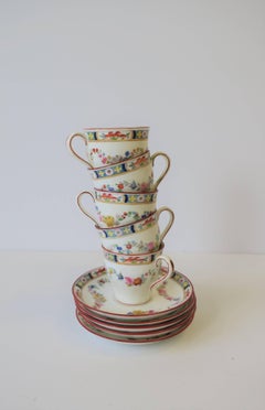 English Minton Porcelain Espresso Coffee Demitasse Set
