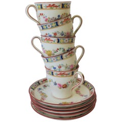 Vintage English Minton Porcelain Espresso Coffee Demitasse Set