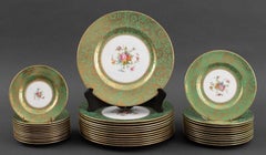 English Minton Porcelain Tableware Dinner Service / Twelve People