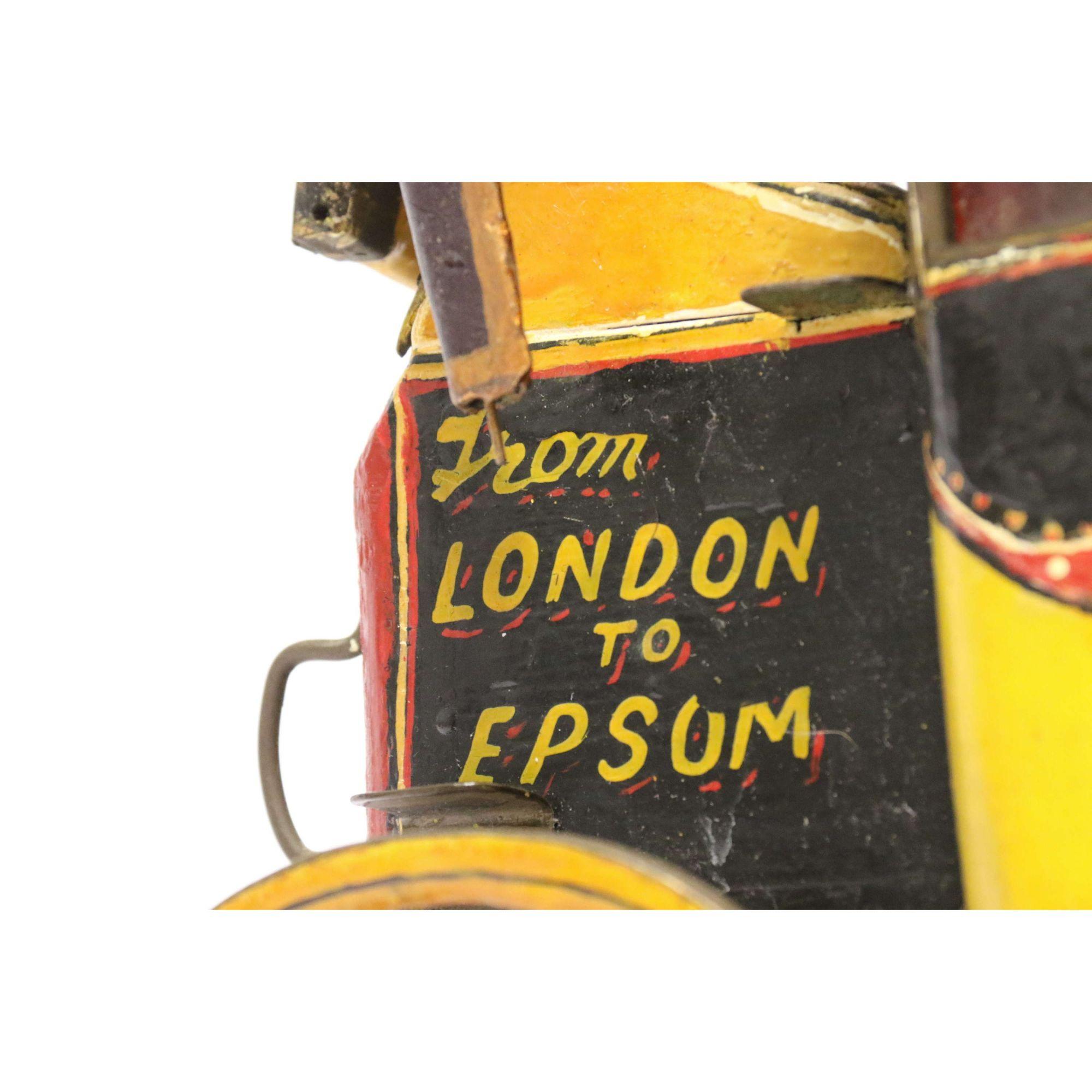  English Model of an 18th Century London to Epsom Stagecoach, Edwardian Period 1