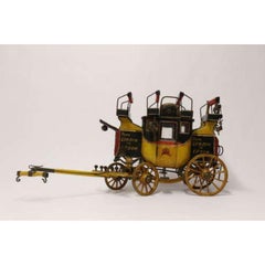 English Model of an 18th Century London to Epsom Stagecoach, Edwardian Period