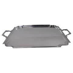 English Modern Georgian Sterling Silver Rectangular Tray, 1931