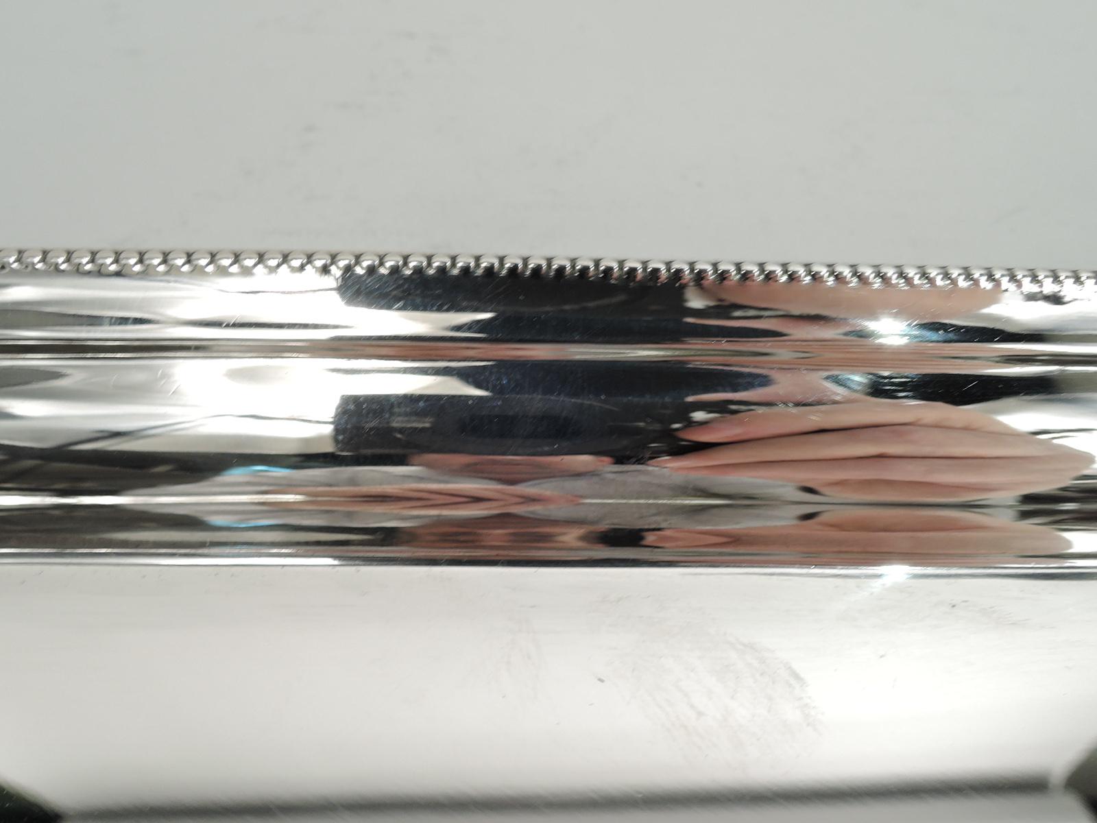 Mid-20th Century English Modern Georgian Sterling Silver Serving Tray