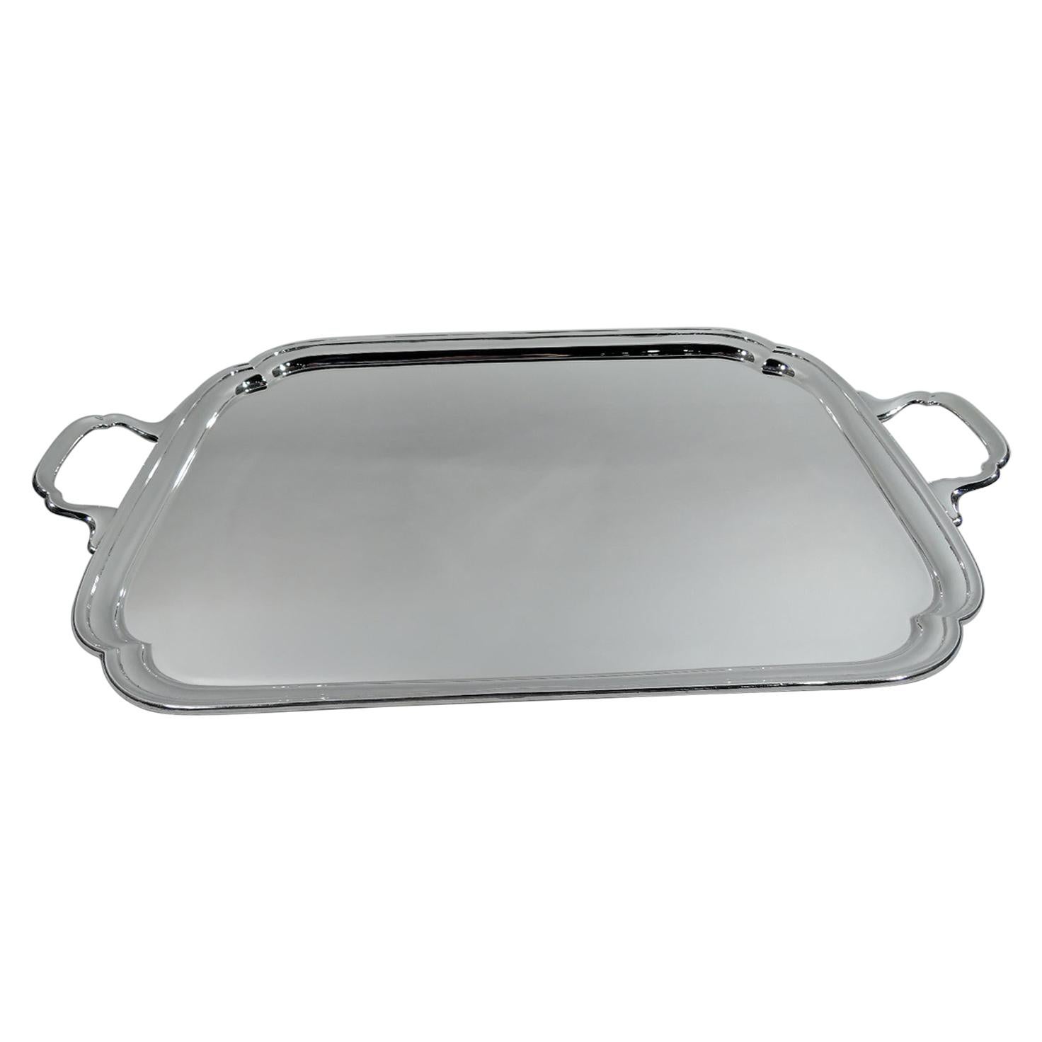 English Modern Georgian Sterling Silver Tea Tray