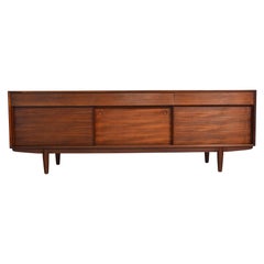 Vintage English Modern Midcentury Credenza in Afromosia