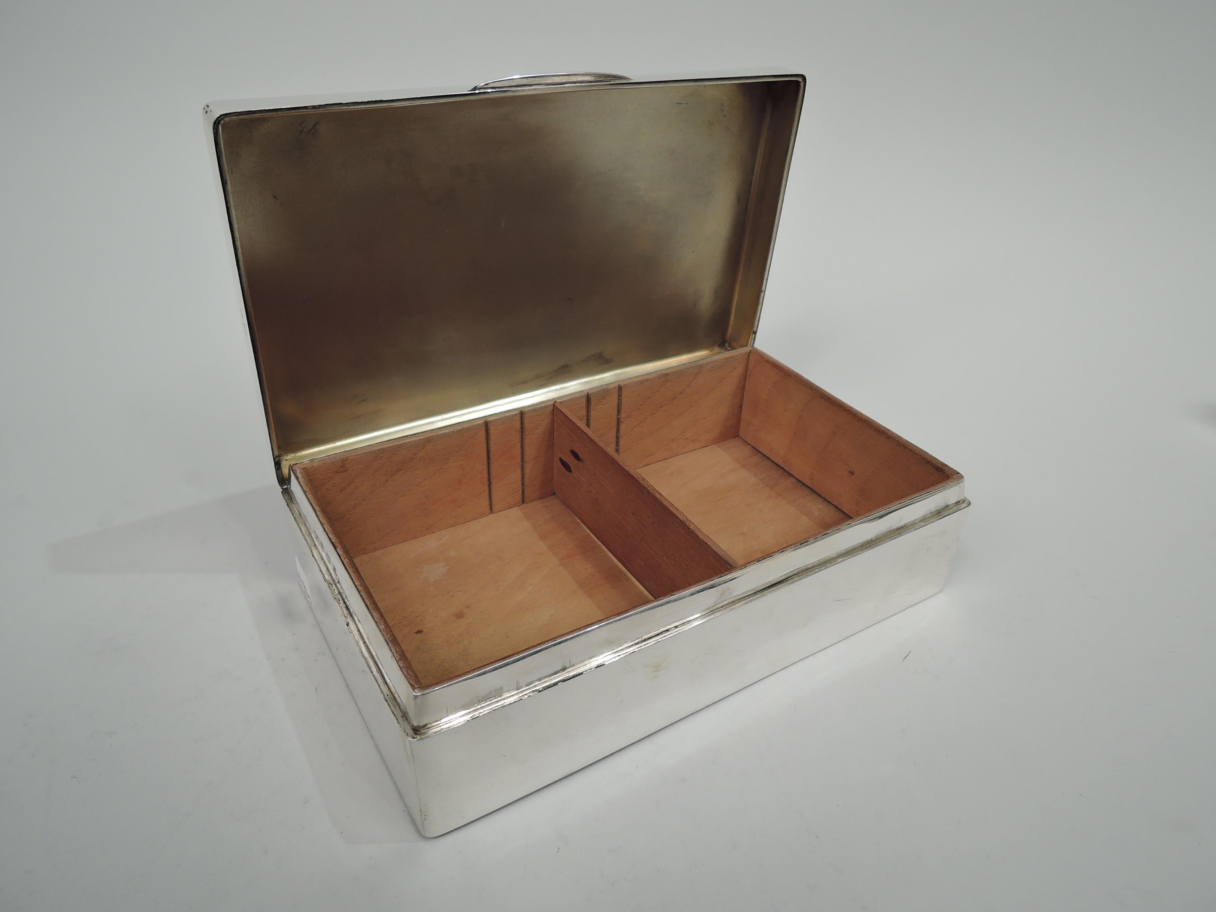 Early 20th Century English Modern Sterling Silver Box