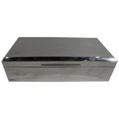English Modern Sterling Silver Box 