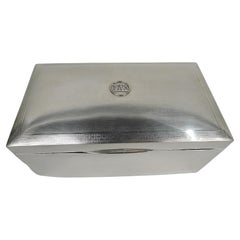 English Modern Sterling Silver Cigar Box