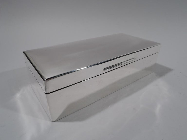 English Modern Sterling Silver Desk Box For Sale at 1stDibs