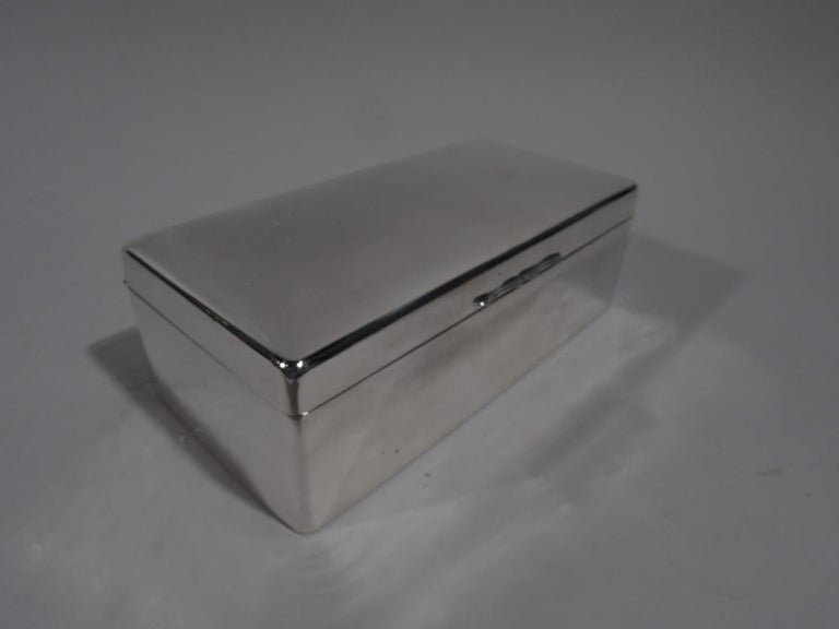 English Modern Sterling Silver Desk Box For Sale at 1stDibs