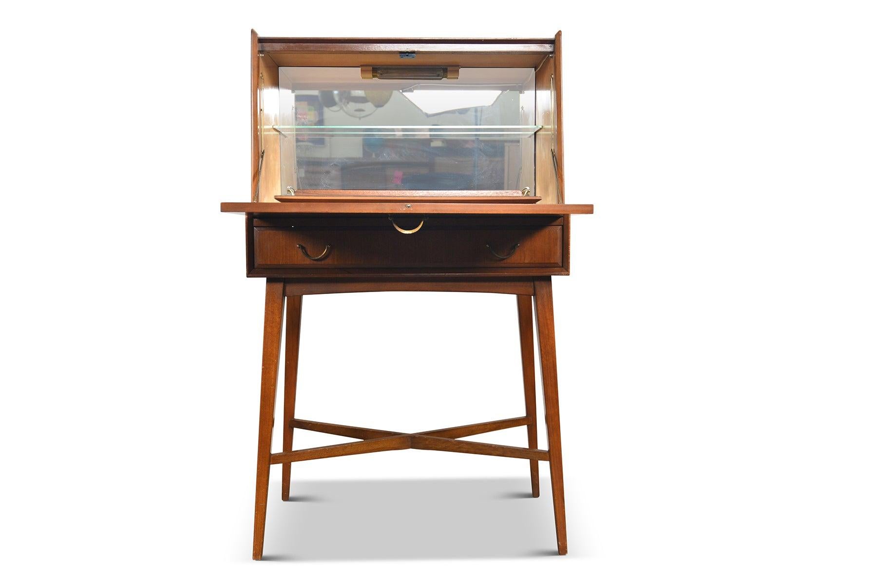 English Modern Tall Mid-Century Cocktail Cabinet For Sale 7