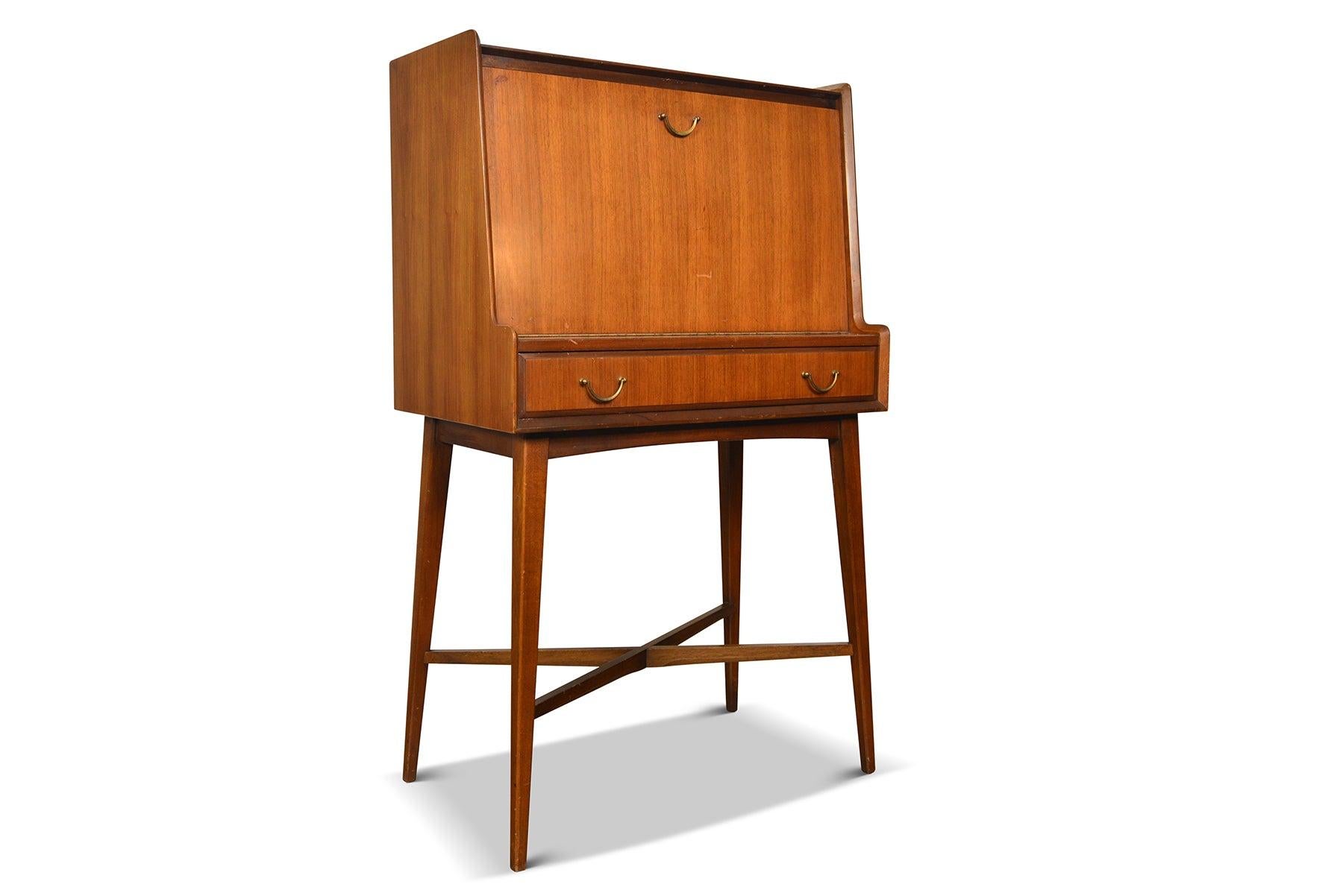 English Modern Tall Mid-Century Cocktail Cabinet For Sale 10