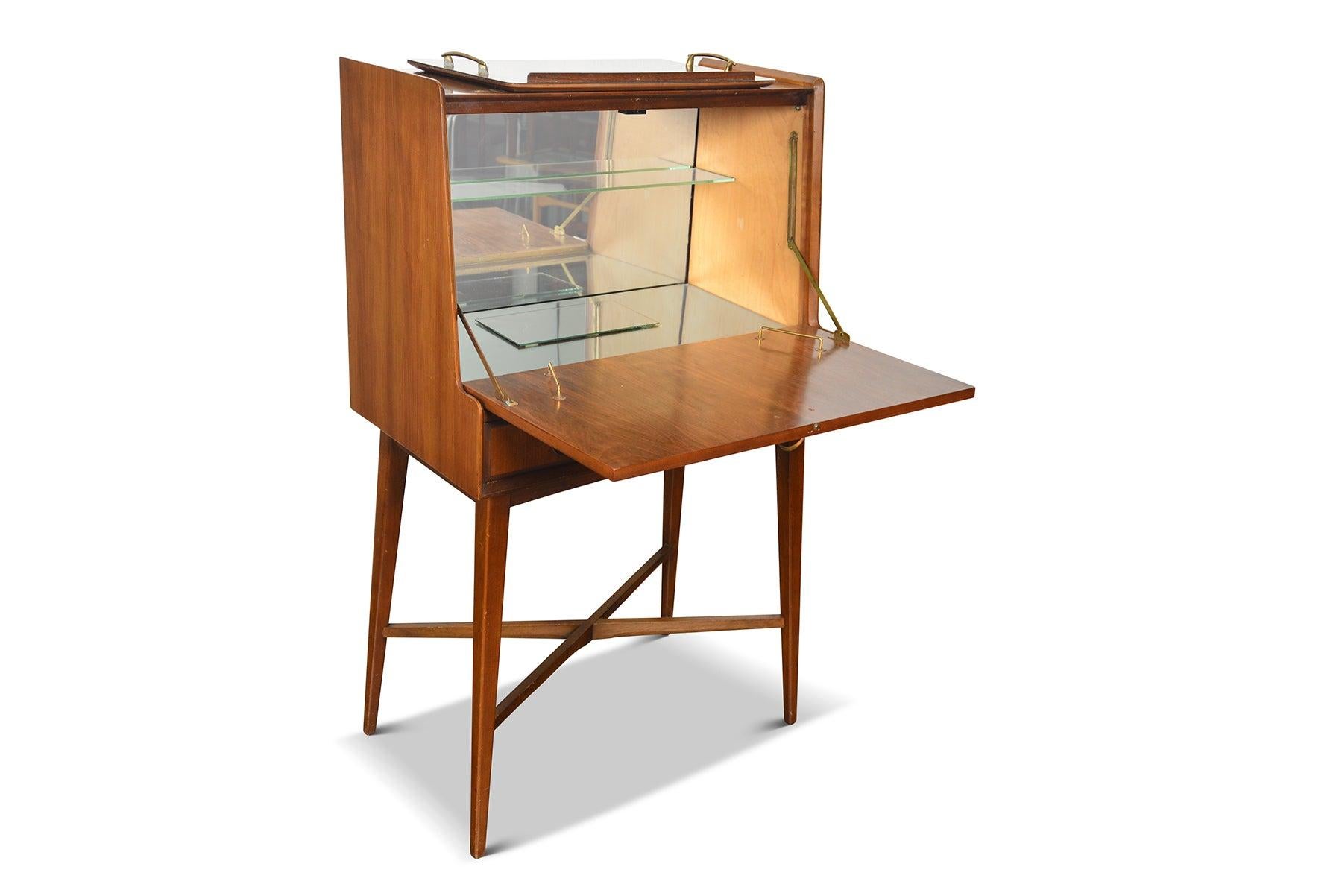 English Modern Tall Mid-Century Cocktail Cabinet For Sale 2